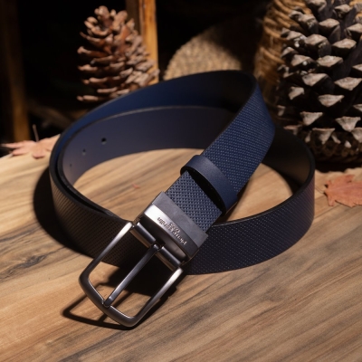 Pierre Cardin Lacivert Çift Yönlü Deri Erkek Kemer (En 4 cm) PC-4099D9I - 7