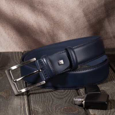 Pierre Cardin Lacivert Deri Erkek Kemer PC-2009LS0 - 5