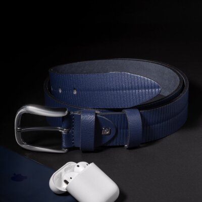 Pierre Cardin Lacivert Deri Erkek Kemeri PC-4160L4P - 5