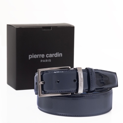 Pierre Cardin Lacivert Rugan Deri Erkek Kemer PC-2209RL8R - 1