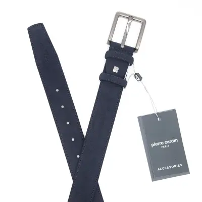 Pierre Cardin Lacivert Suet Deri Erkek Kemer PC-1009LS7 - 5