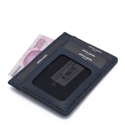 Pierre Cardin Lacivert Unisex Deri Kredi Kartlık 0323L1N - 2