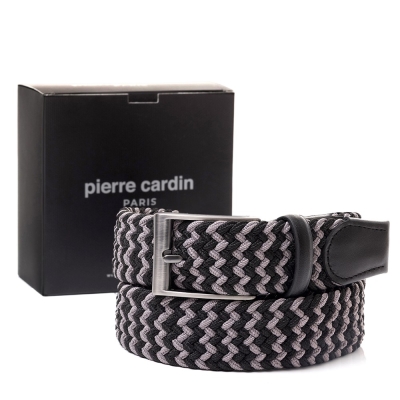 Pierre Cardin Siyah-Arduvaz Örgü Erkek Kemer PC-1745S4A - 1