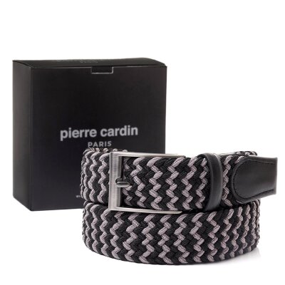 Pierre Cardin Siyah-Arduvaz Örgü Erkek Kemer PC-1745S4A - 1