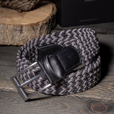 Pierre Cardin Siyah-Arduvaz Örgü Erkek Kemer PC-1745S4A - 5