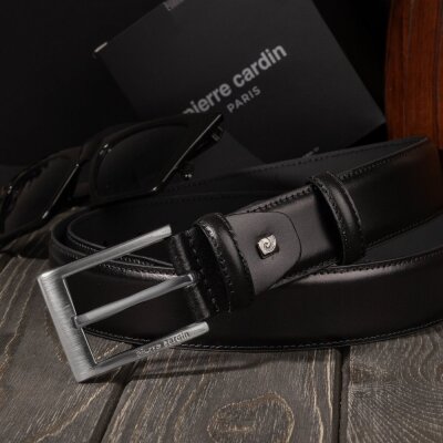 Pierre Cardin Siyah Deri Erkek Kemer PC-2009P05 - 5
