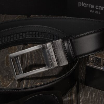 Pierre Cardin Siyah Deri Otomatik Tokalı Erkek Kemeri PCOTM01S6T - 6