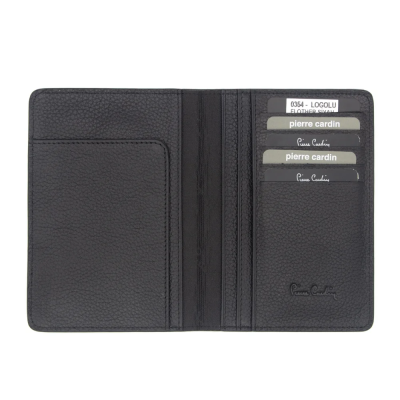 Pierre Cardin Siyah Deri Unisex Passaportluk 0354 - 2