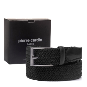 Pierre Cardin Siyah Düz Örgü Erkek Kemer PC-1745N5I 