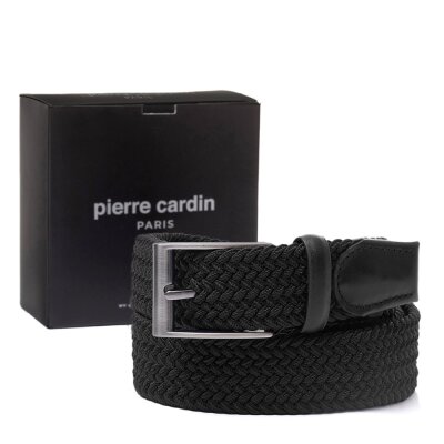 Pierre Cardin Siyah Düz Örgü Erkek Kemer PC-1745N5I - 1