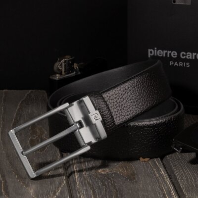 Pierre Cardin Siyah Floater Deri Erkek Kemer PC100FS41 - 5