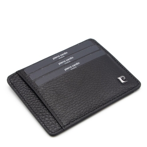 Pierre Cardin Siyah Floater Unisex Deri Kartlık 0422A41 