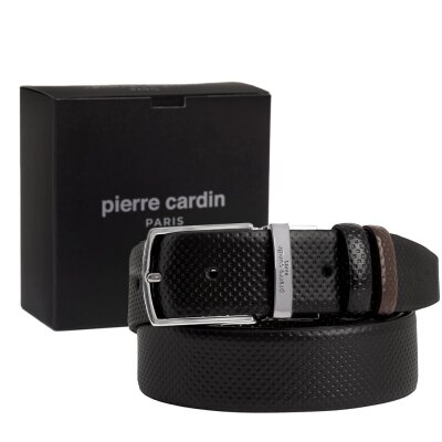 Pierre Cardin Siyah-Kahve Çift Taraflı Deri Kemer PC-CİFT04SK3 - 1