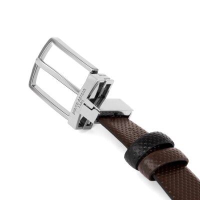 Pierre Cardin Siyah-Kahve Çift Taraflı Deri Kemer PC-CİFT04SK3 - 6