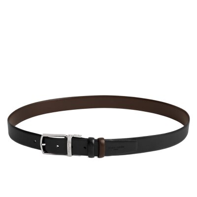 Pierre Cardin Siyah-Kahve Çift Yönlü Deri Kemer PC-CİFT01H2N - 3