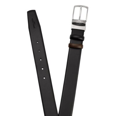 Pierre Cardin Siyah-Kahve Çift Yönlü Deri Kemer PC-CİFT01H2N - 4