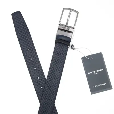Pierre Cardin Siyah-Lacivert Çift Taraflı Deri Kemer PC-CİFT04SL2 - 5