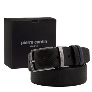 Pierre Cardin Siyah-Lacivert Çift Taraflı Deri Kemer PC-CİFT04SL2 
