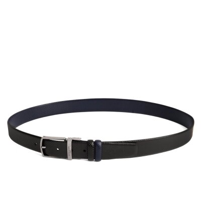 Pierre Cardin Siyah-Lacivert Çift Taraflı Deri Kemer PC-CİFT04SL2 - 3