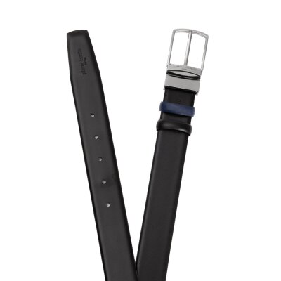 Pierre Cardin Siyah-Lacivert Çift Yönlü Deri Kemer PC-CİFT01L0K - 6