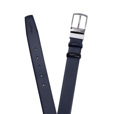 Pierre Cardin Siyah-Lacivert Çift Yönlü Deri Kemer PC-CİFT01L0K - 7