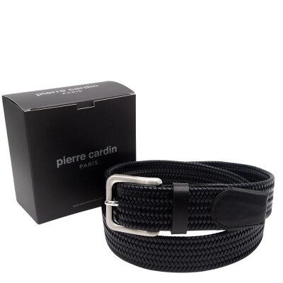 Pierre Cardin Siyah Premium Örgü Deri Kemer PC-1712S6G - Pierre Cardin