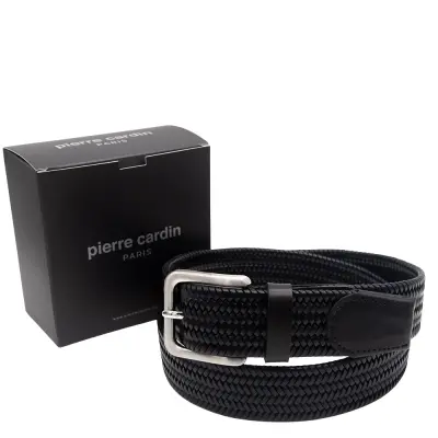Pierre Cardin Siyah Premium Örgü Deri Kemer PC-1712S6G - 1