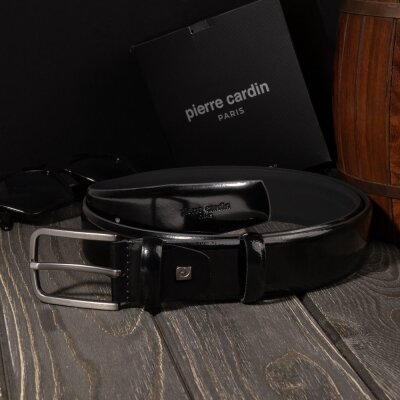 Pierre Cardin Siyah Rugan Deri Erkek Kemer PC100R4S - 5