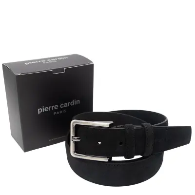 Pierre Cardin Siyah Suet Deri Erkek Kemer PC-1009SS0 - 1