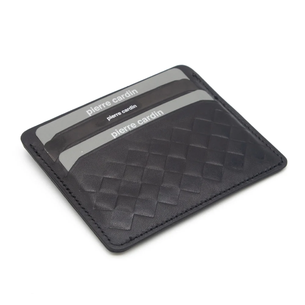 Pierre Cardin Siyah Unisex Deri Kartlık 0046s09