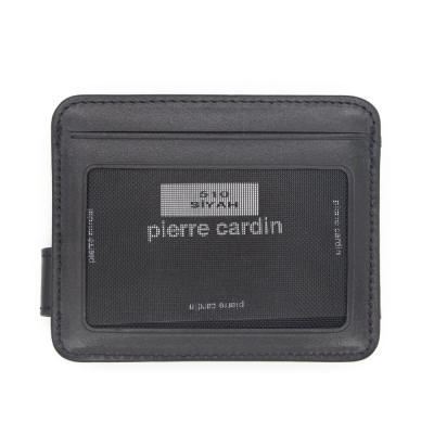Pierre Cardin Siyah Unisex Deri Kartlık 0510 - 2