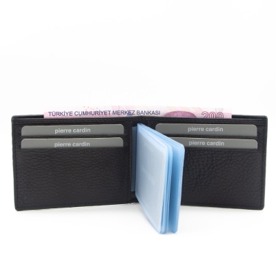 Pierre Cardin Siyah Unisex Deri Kartlık 07568A41 - 2