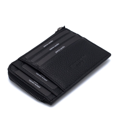 Pierre Cardin Siyah Unisex Deri Kartlık 1750F2V - 1