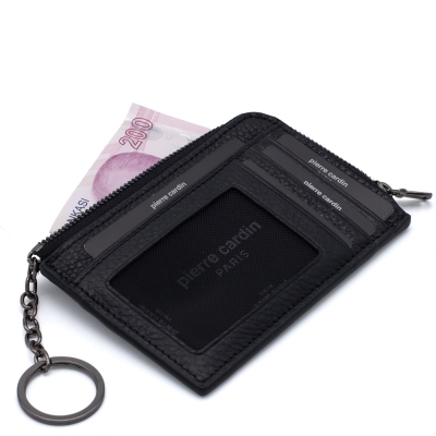Pierre Cardin Siyah Unisex Deri Kartlık 1750F2V - 2