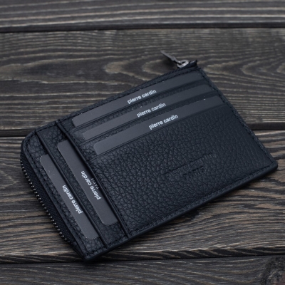 Pierre Cardin Siyah Unisex Deri Kartlık 1750F2V - 3