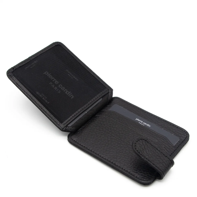 Pierre Cardin Siyah Unisex Deri Kartlık FT0510 - 4