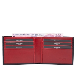 Pierre Cardin Siyah/Kırmızı Deri Erkek Cüzdanı 3664S9X - Pierre Cardin (1)