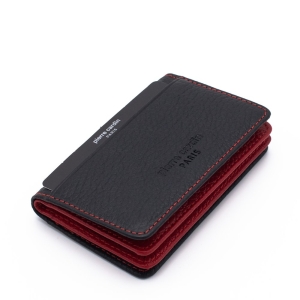 Pierre Cardin Siyah/Kırmızı Unisex Deri Kartlık 0188S2K - Pierre Cardin