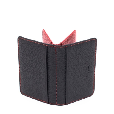 Pierre Cardin Siyah/Kırmızı Unisex Deri Kartlık 0188S2K - 6