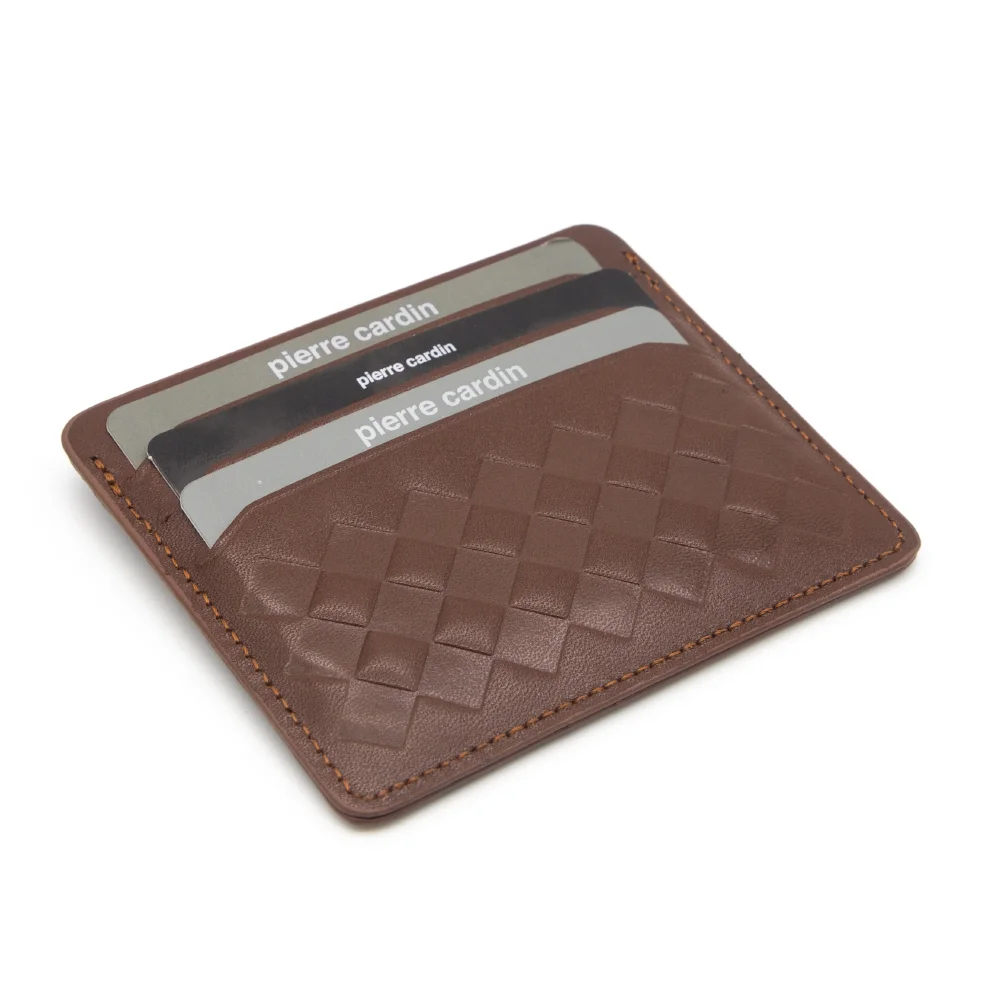 Pierre Cardin Taba Unisex Deri Kartlık 0046t09