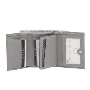 Tergan Açık Gri Kadın Deri Cüzdan 5633H1Y - Tergan (1)