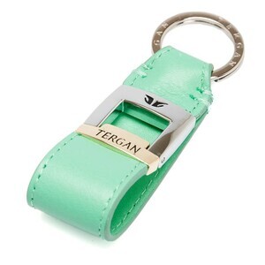 Tergan Açık Yeşil Deri Anahtarlık - 0242K2A - 2