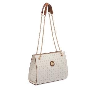 Tergan Bej Print Kadın Çanta 09115T1E - Tergan (1)