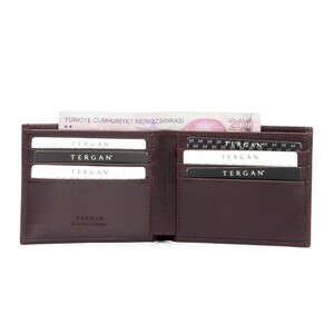 Tergan Bordo Deri Erkek Cüzdanı 1211T37 - Tergan (1)