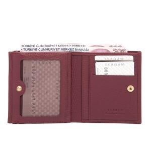 Tergan Bordo Deri Kadın Cüzdan 5627M71 - Tergan (1)