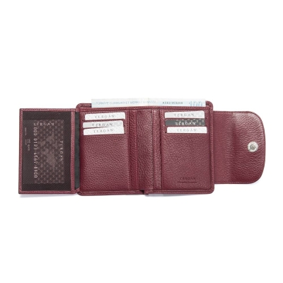 Tergan Bordo Deri Kadın Cüzdan 5714K16 - 3