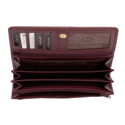 Tergan Bordo Deri Kadın Cüzdan 5783G7Q - 3