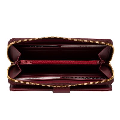 Tergan Bordo Deri Kadın Cüzdan 5789X31 - 4