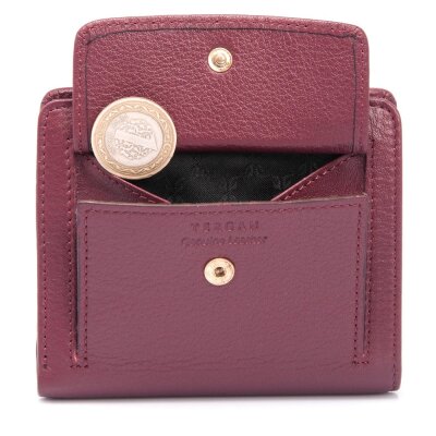 Tergan Bordo Deri Kadın Cüzdanı 5674K16 - 3