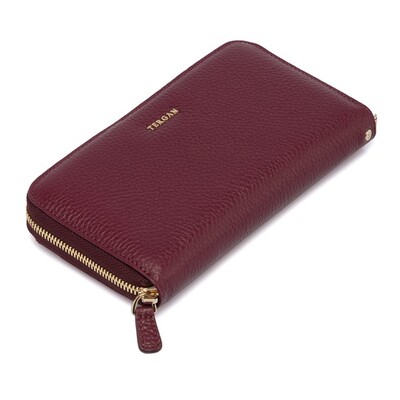 Tergan Bordo Deri Kadın Cüzdanı 5734M71 - 1